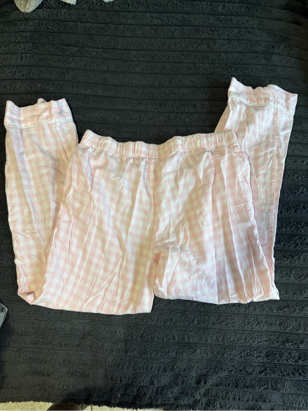 Light Pink Gingham Women's Pajama Pants - Soft Sleepwear - Picture 5 of 5